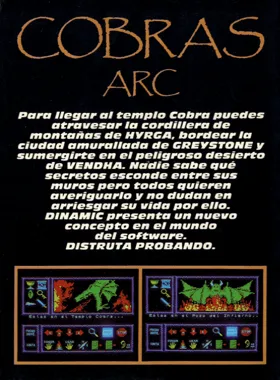 Cobra's Arc (S) (1986) box cover back